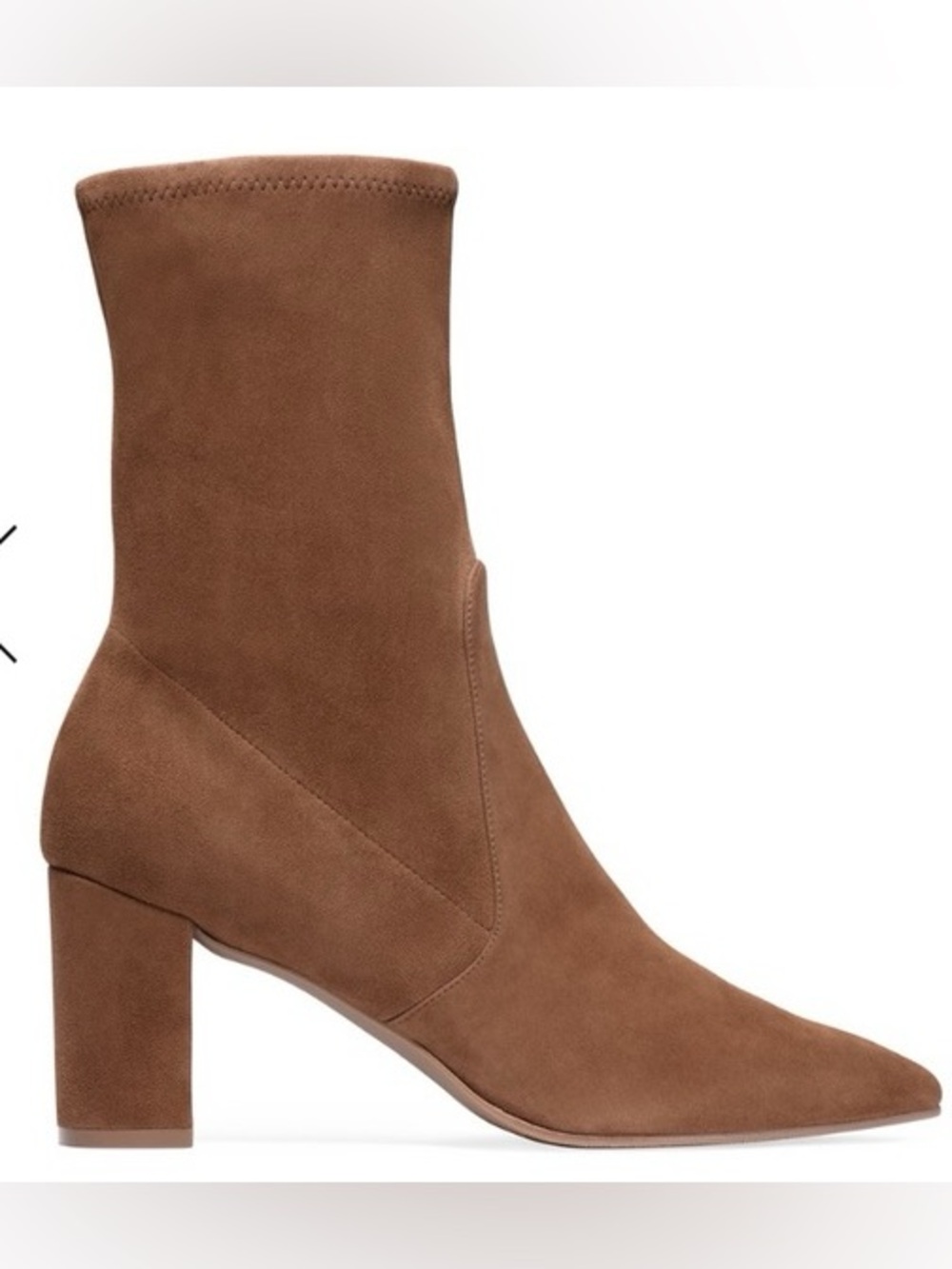 Stuart Weitzman - Tan Brown - Suede Pointed-Heel Ankle Boot - 75mm - Size 8